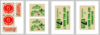 303 inch Cartridges 1950's Canadian Box Crate labels