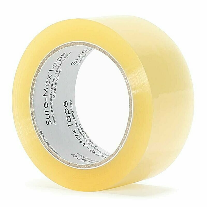 Sure-Max Premium Roll of Clear Packing Tape, 330 Feet (110 Yards), 1.8 mil
