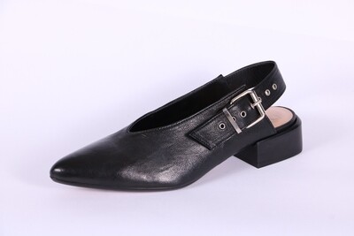 SALVADOR RIBES CHANEL IN PELLE NERA TACCO 3 CM SALVADOR RIBES CHANEL IN PELLE NERA TACCO 3 CM