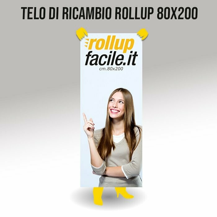 Telo stampato di ricambio per Rollup 80x200