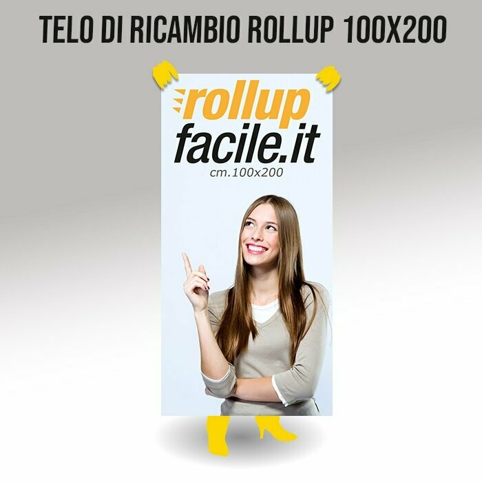 Telo stampato di ricambio per Rollup 100x200