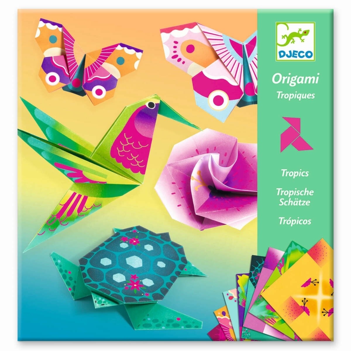 Kleines Kreativ-Set  - ORIGAMI - TROPISCHE SCHÄTZE