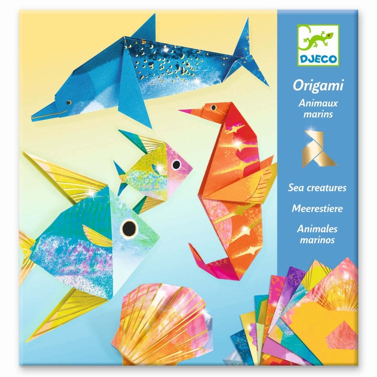 Kleines Kreativ-Set  - ORIGAMI - MEERESTIERE