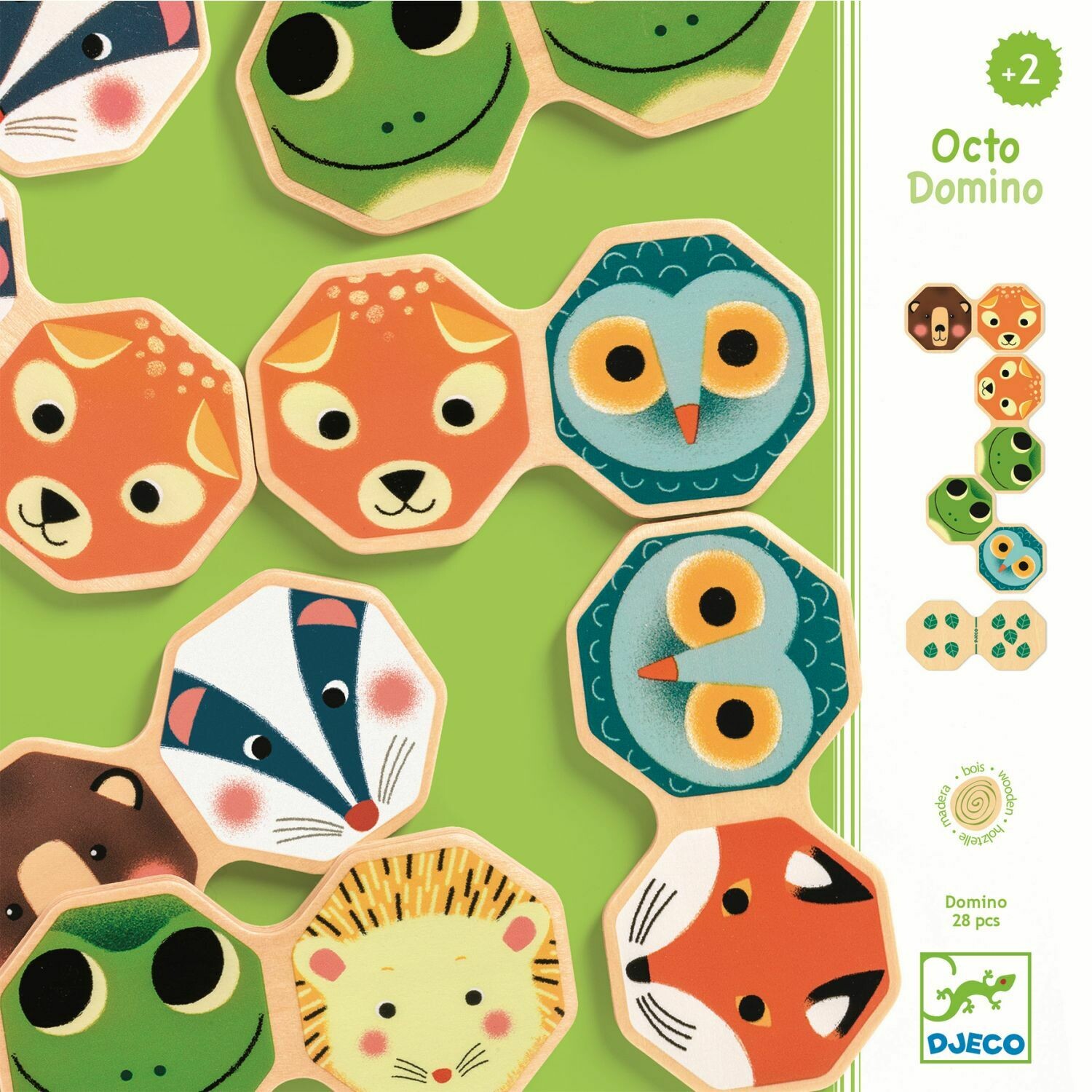 Lernspiel aus Holz  - OCTO DOMINO