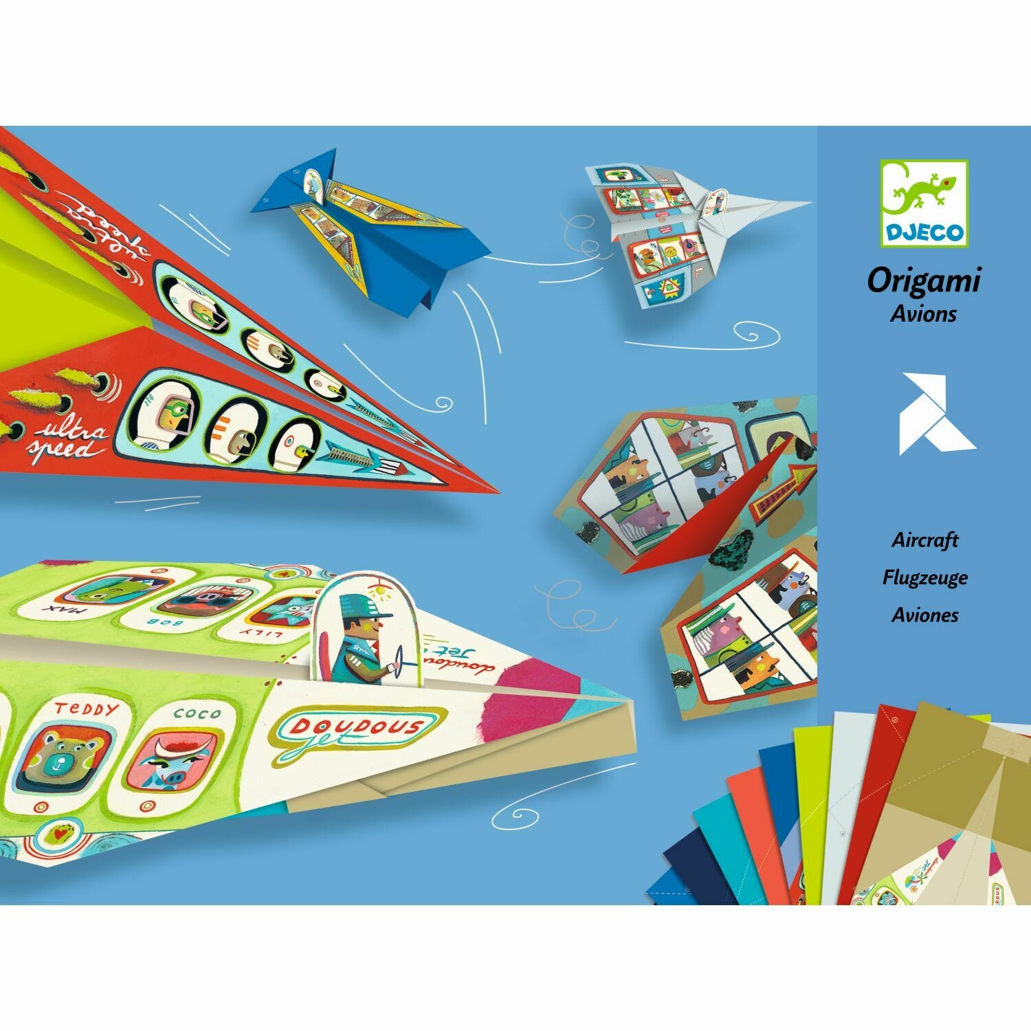 Kleines Kreativ-Set  - ORIGAMI - FLUGZEUGE