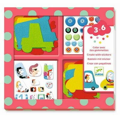 Sticker-Set - BASTELN MIT STICKERN - I LOVE CARS