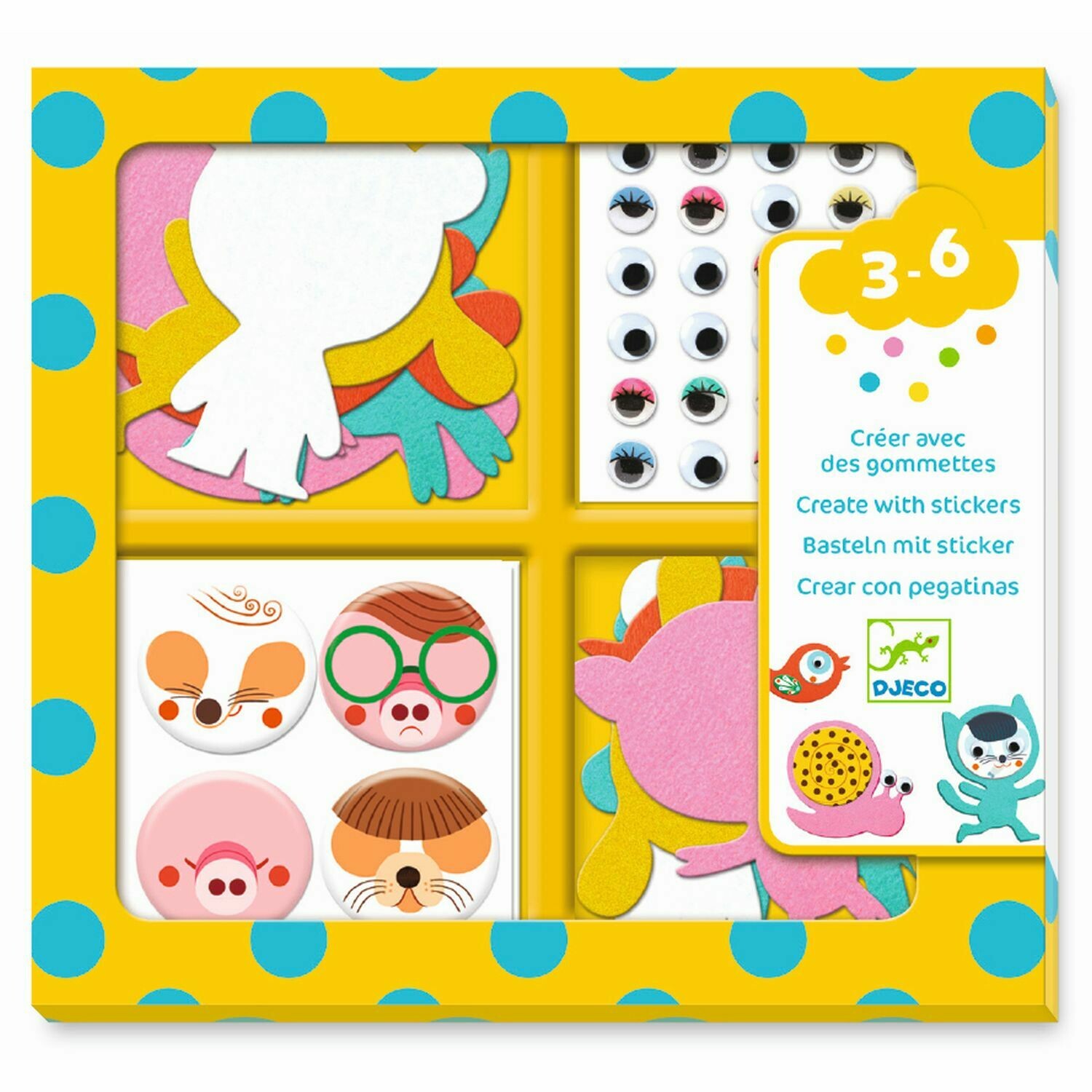 Sticker-Set - BASTELN MIT STICKERN - TIERE