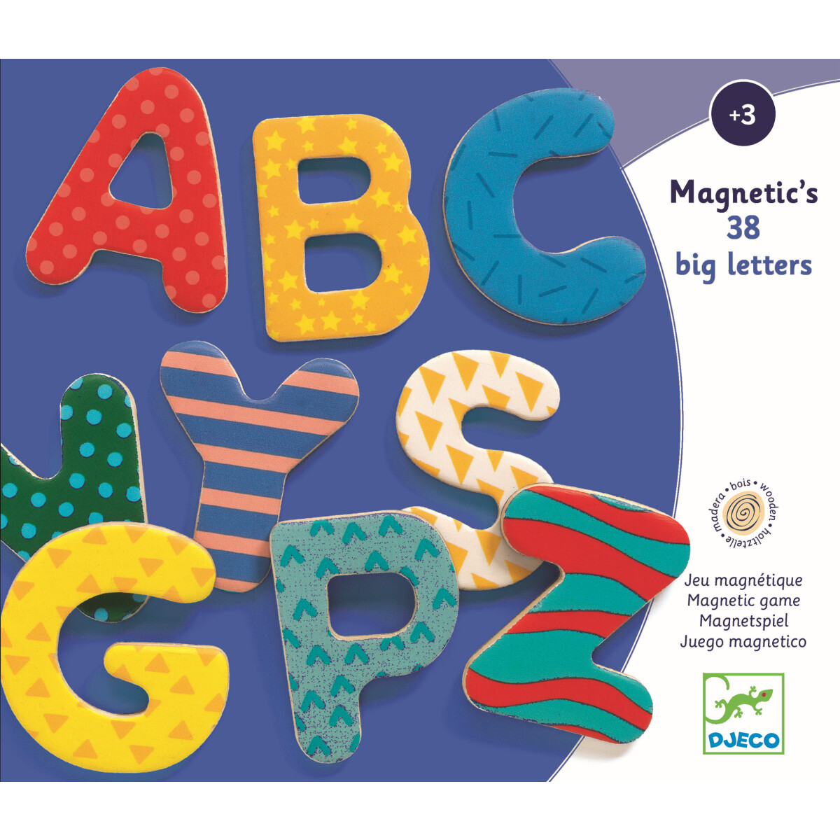 Holz Magnete - MAGNETIC'S 38 BIG LETTERS