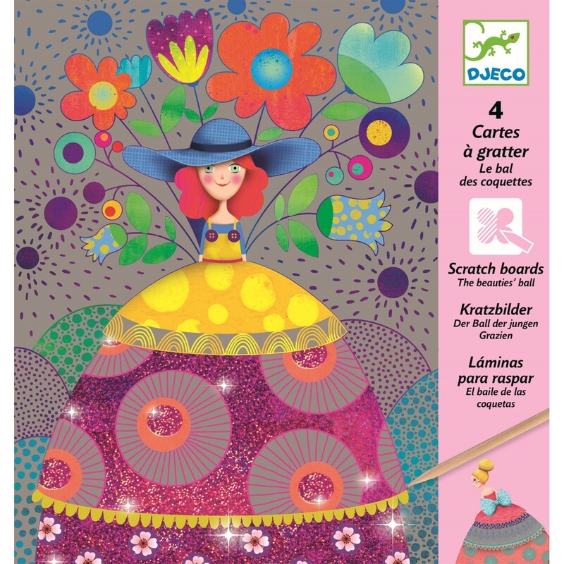 Kleines Kreativ-Set - KRATZBILDER - BALL DER SCHÖNEN Kleines Kreativ-Set - KRATZBILDER - BALL DER SCHÖNEN