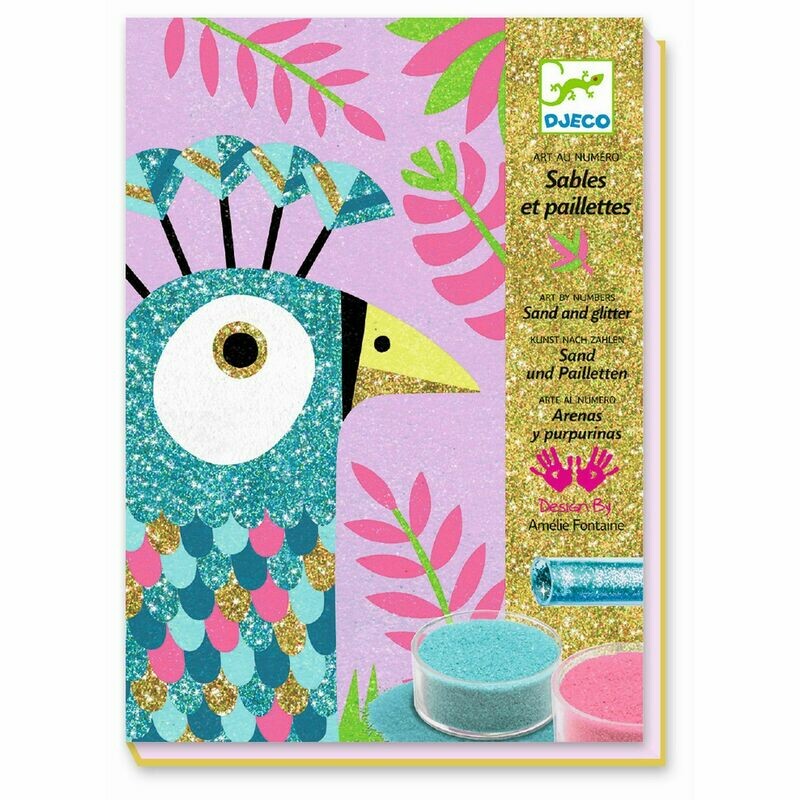Kreativ-Set - SAND UND GLITZER - SCHILLERNDE VOGELWELT