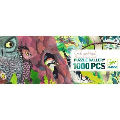 Puzzle Gallery 1000-teilig - OWLS AND BIRDS von DJECO