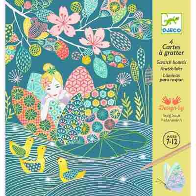 Kleines Kreativ-Set - KRATZBILDER - DER TEICH von DJECO Kleines Kreativ-Set - KRATZBILDER - DER TEICH von DJECO