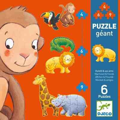 Giant Puzzle - MARMOSET & FREUNDE von DJECO
