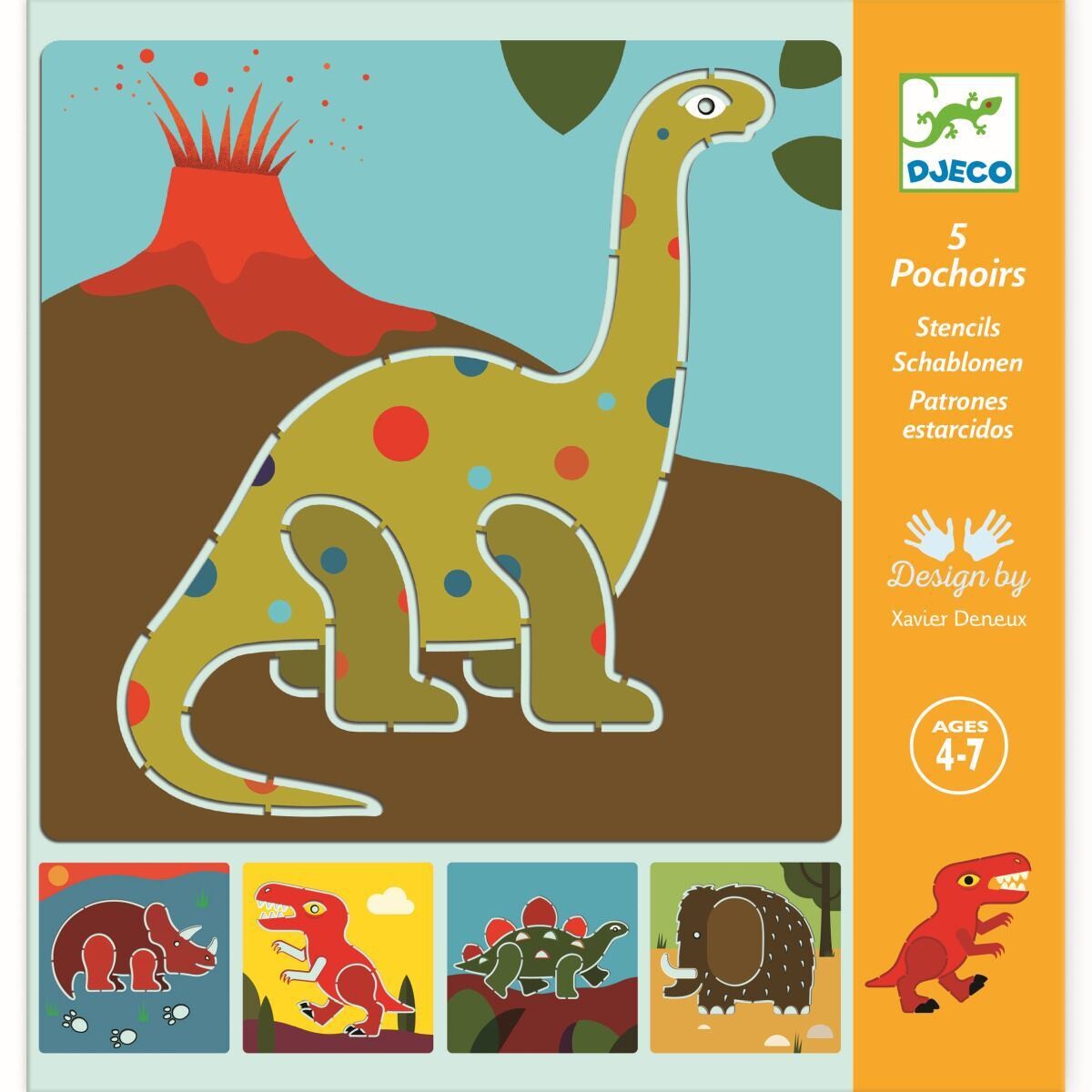 Kleines Kreativ-Set  - SCHABLONEN - DINOSAURIER