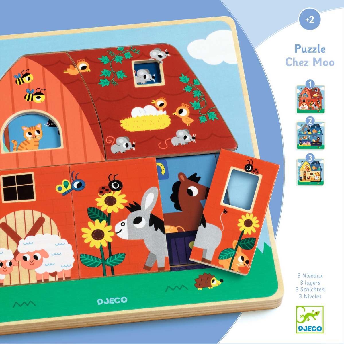 Schichtpuzzle - CHEZ MOO von DJECO
