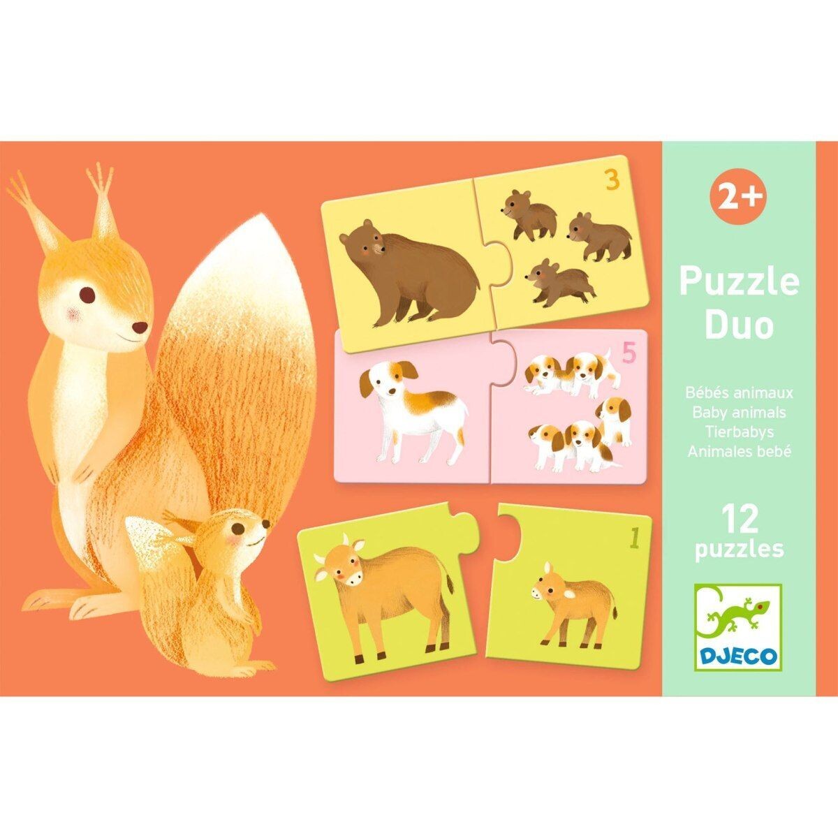 Lernspiel - PUZZLE DUO - TIERBABYS von DJECO