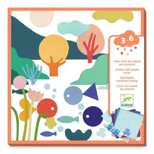 Kreativ-Set - BASTELN mit PAPIER 3-6 von DJECO