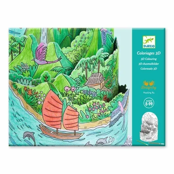 Ausmalbilder Diorama - "Insel" von Djeco