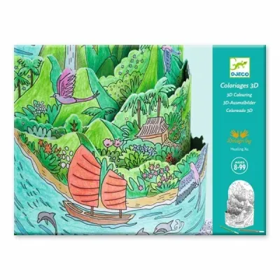 Ausmalbilder Diorama - Ausmalbilder Diorama - "Insel" von Djeco