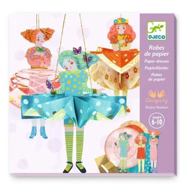 Kreativ-Set - Faltobjekte PAPIERKLEIDER von Djeco