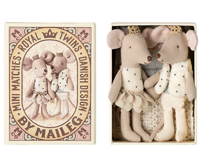 MAILEG - Königliche Zwillingsmäuse, kleine Schwester und & kleiner Bruder MAILEG - Königliche Zwillingsmäuse, kleine Schwester und & kleiner Bruder