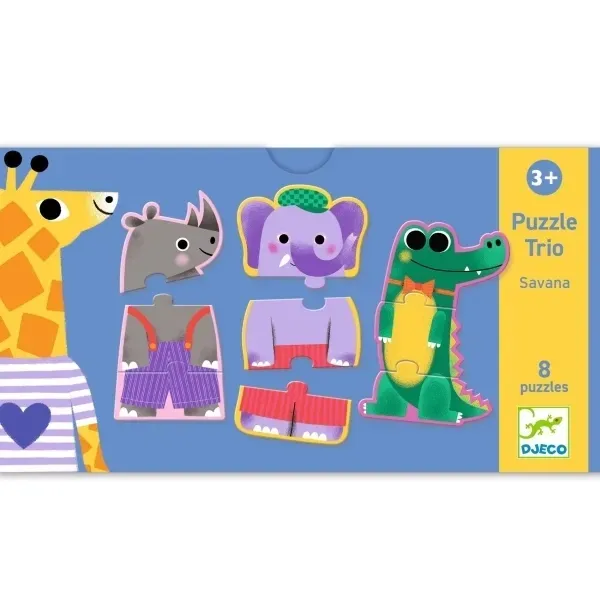 Lernspiel Puzzle trio - Lernspiel Puzzle trio - "Savanne" von Djeco