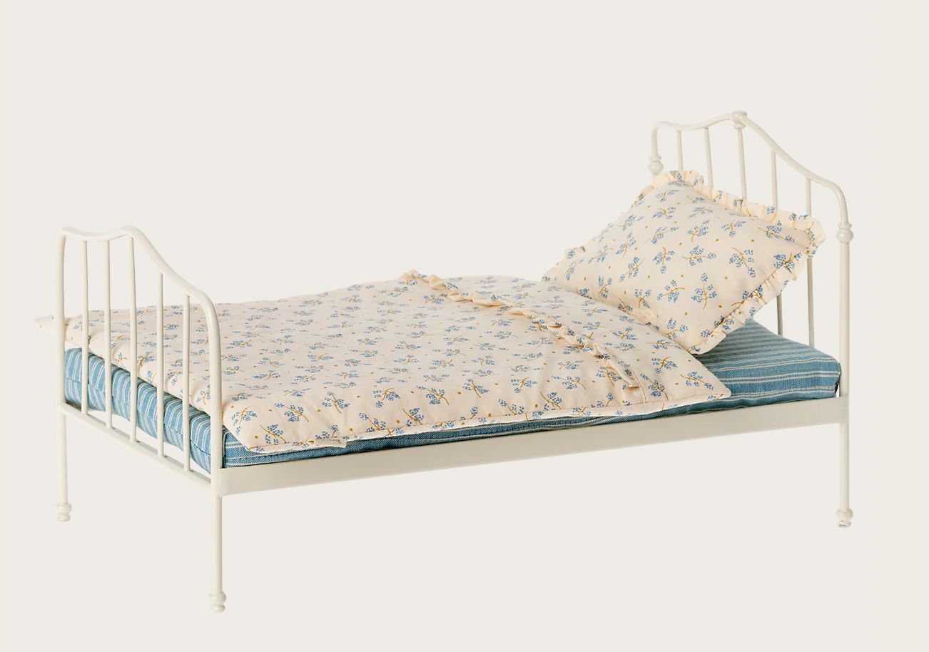 MAILEG - Miniaturbett "Mini - Blau"