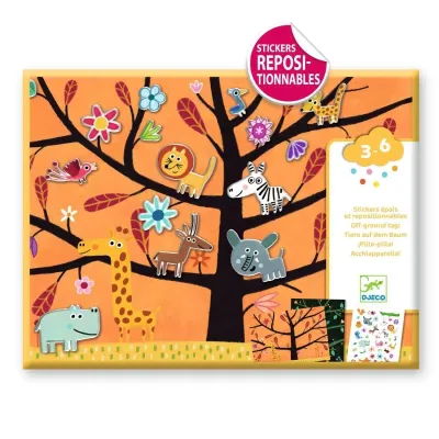 Gestalten mit Stickern - TIERE AUF DEM BAUM von Djeco Gestalten mit Stickern - TIERE AUF DEM BAUM von Djeco
