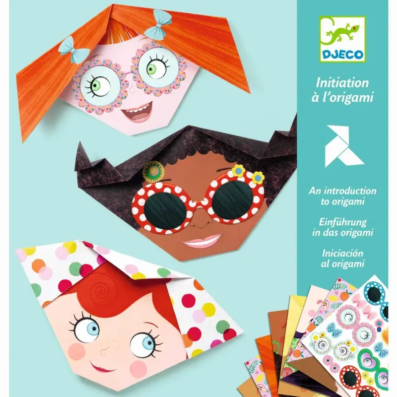 Kleines Kreativset - EINFACHES ORIGAMI - LUSTIGE GESICHTER von Djeco Kleines Kreativset - EINFACHES ORIGAMI - LUSTIGE GESICHTER von Djeco