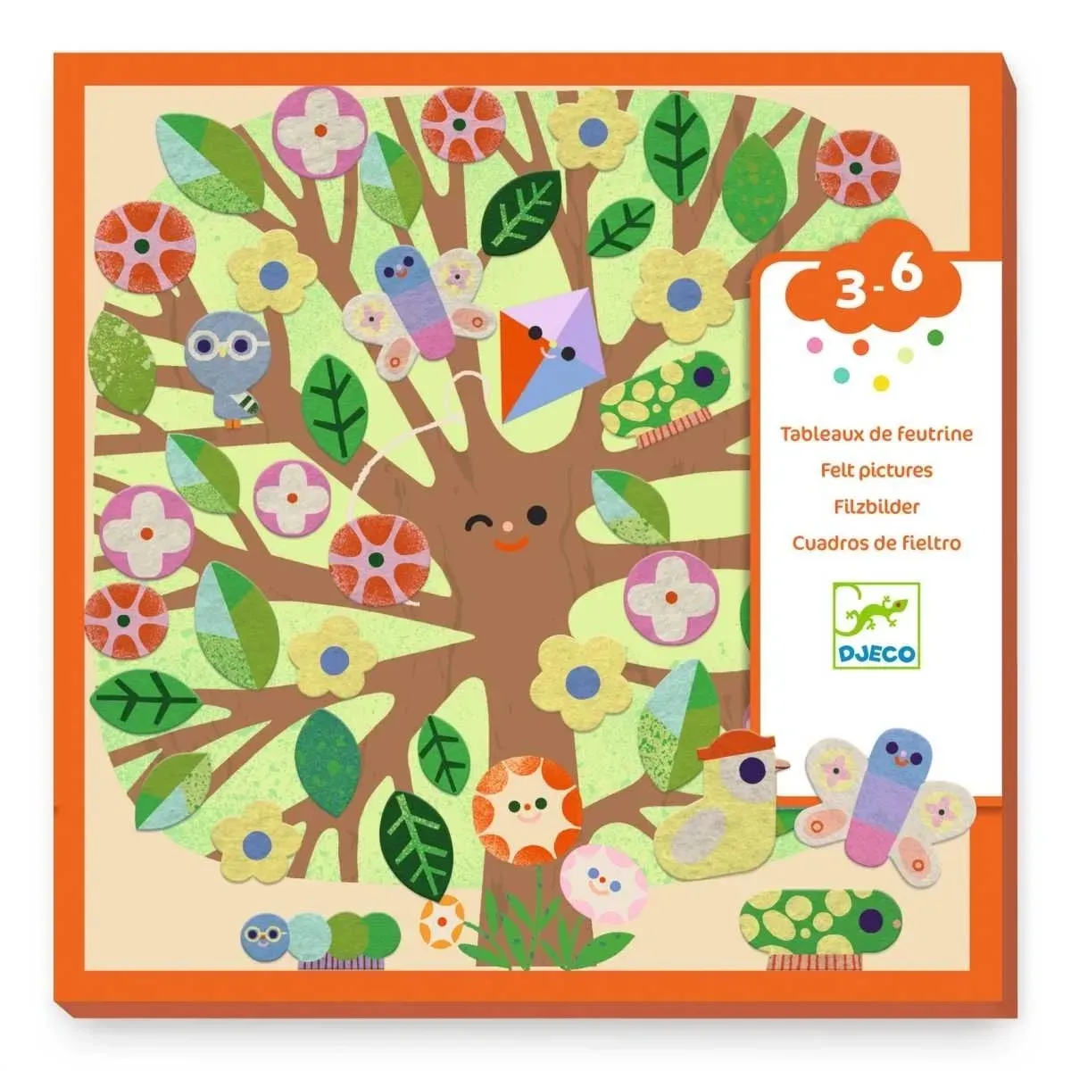 Kreativ-Set - FILZBILDER 3-6 - JAHRESZEITEN von DJECO Kreativ-Set - FILZBILDER 3-6 - JAHRESZEITEN von DJECO