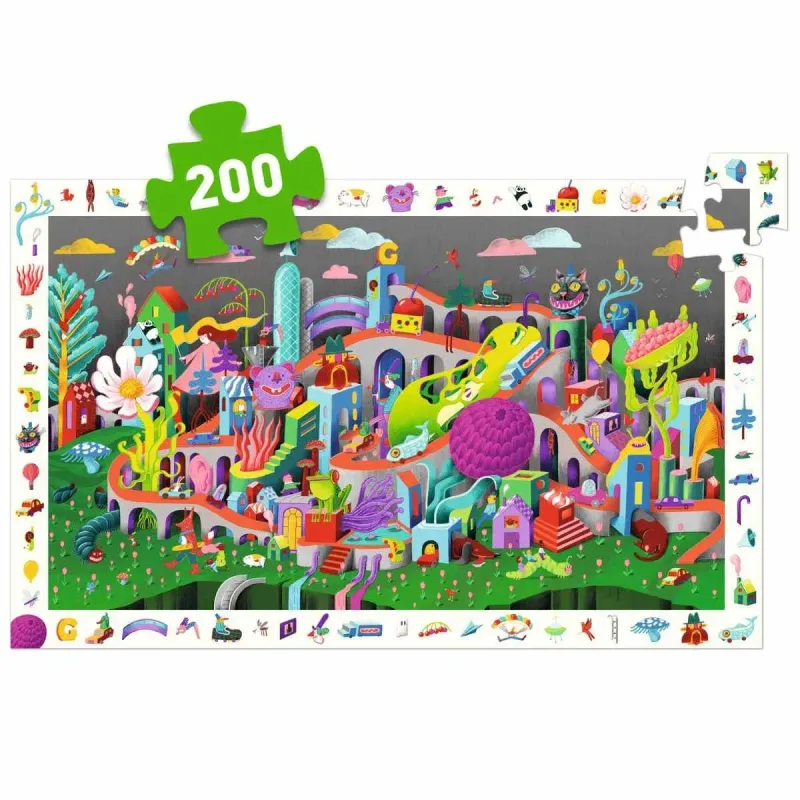Wimmelpuzzle: Crazy Town - 200 Teile