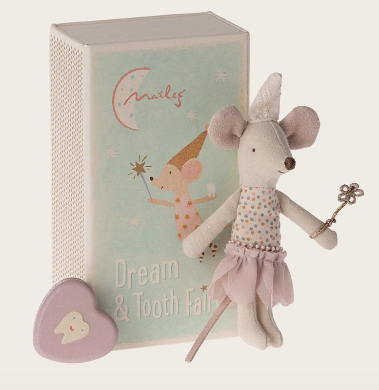 MAILEG - Zahnfeenmaus - "Kleine Schwester in Streichholzschachtel"