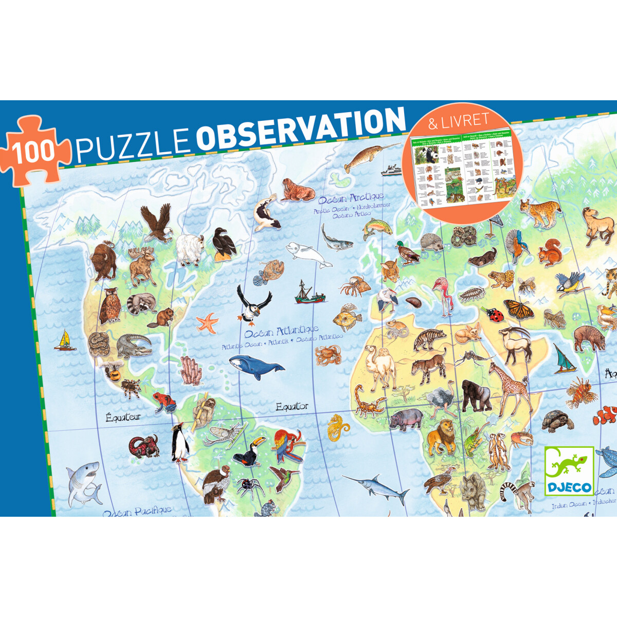 Suchpuzzle 100-teilig – TIERE DER WELT