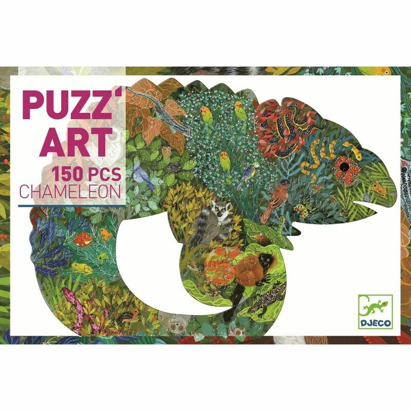 Puzzle - PUZZ'ART CHAMELEON - 150 Teile von Djeco Puzzle - PUZZ'ART CHAMELEON - 150 Teile von Djeco
