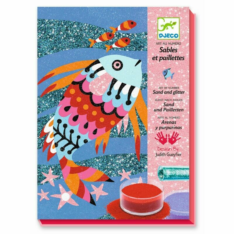 Kreativ-Set SAND UND GLITZER - FARBENFROHE FISCHE Kreativ-Set SAND UND GLITZER - FARBENFROHE FISCHE