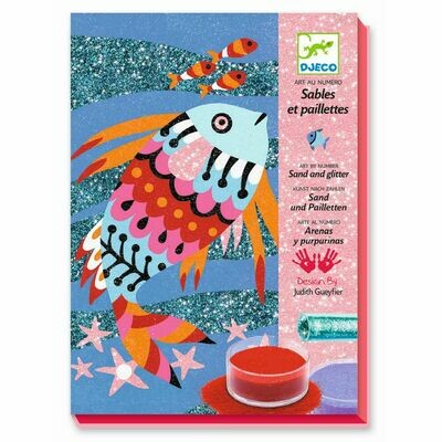 Kreativ-Set SAND UND GLITZER - FARBENFROHE FISCHE Kreativ-Set SAND UND GLITZER - FARBENFROHE FISCHE