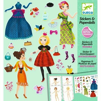 Sticker-Set - Papier Puppen - Sticker-Set - Papier Puppen - "Massive fashion" von Djeco