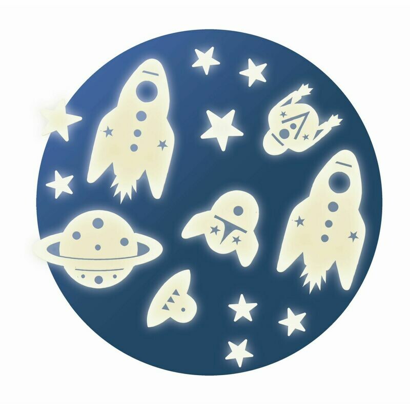 leuchtende Wandsticker von DJECO - SPACE MISSION leuchtende Wandsticker von DJECO - SPACE MISSION