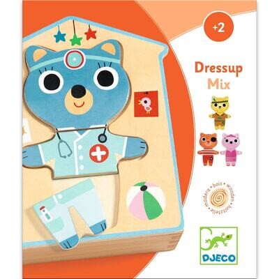 6 Holzpuzzle - DRESSUP MIX
