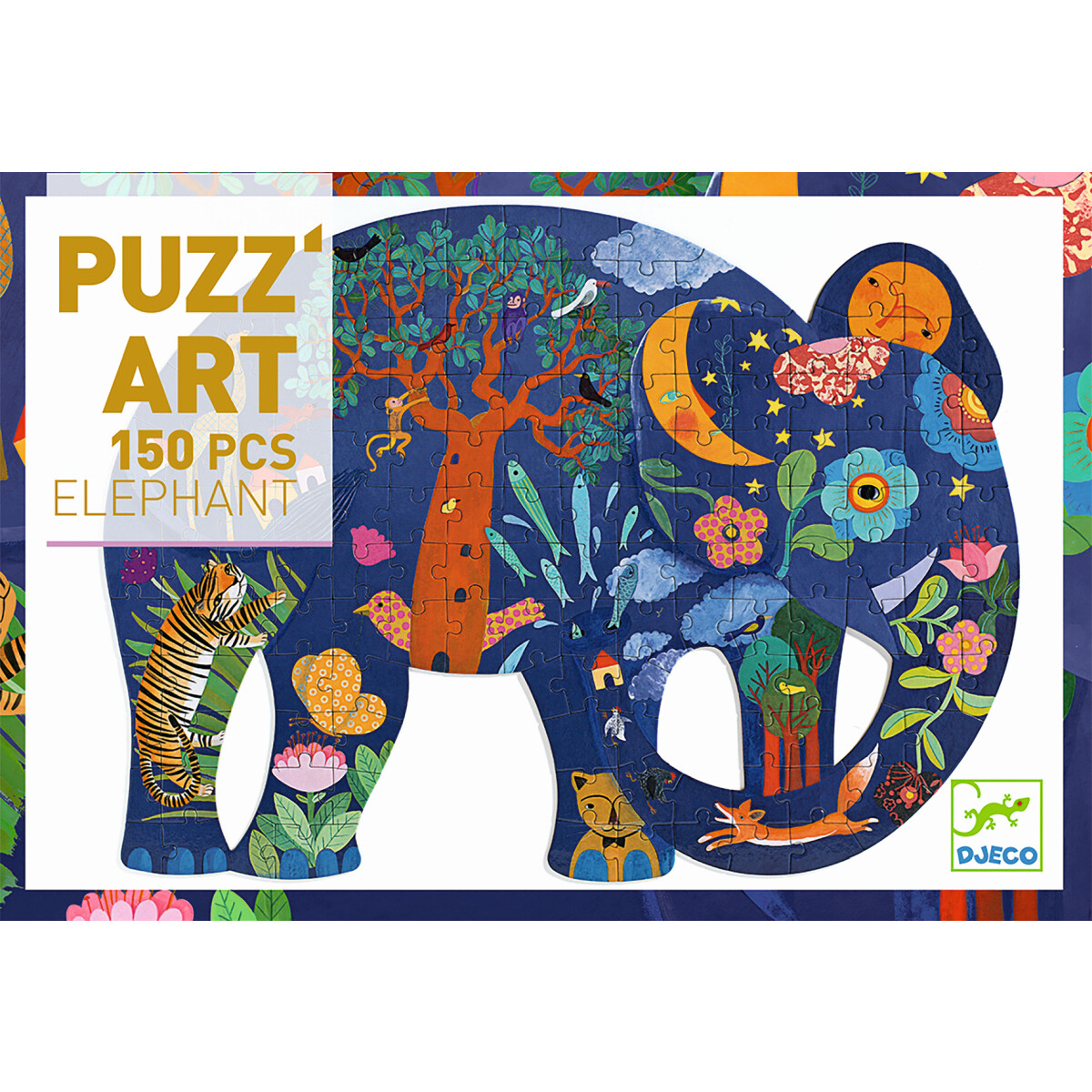 Puzzle - PUZZ'ART ELEFANT - 150 Teile von Djeco Puzzle - PUZZ'ART ELEFANT - 150 Teile von Djeco