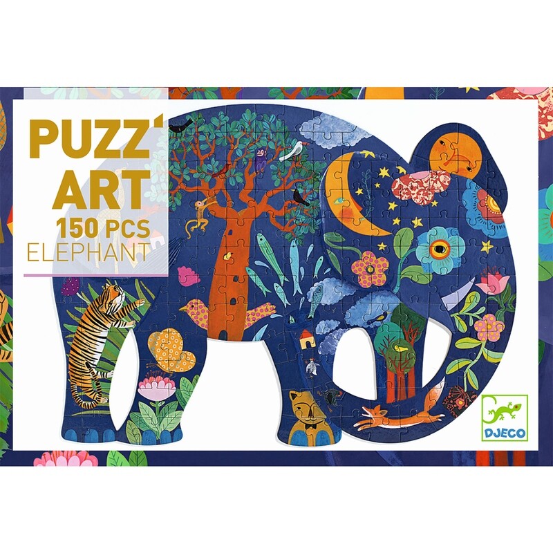 Puzzle - PUZZ'ART ELEFANT - 150 Teile von Djeco