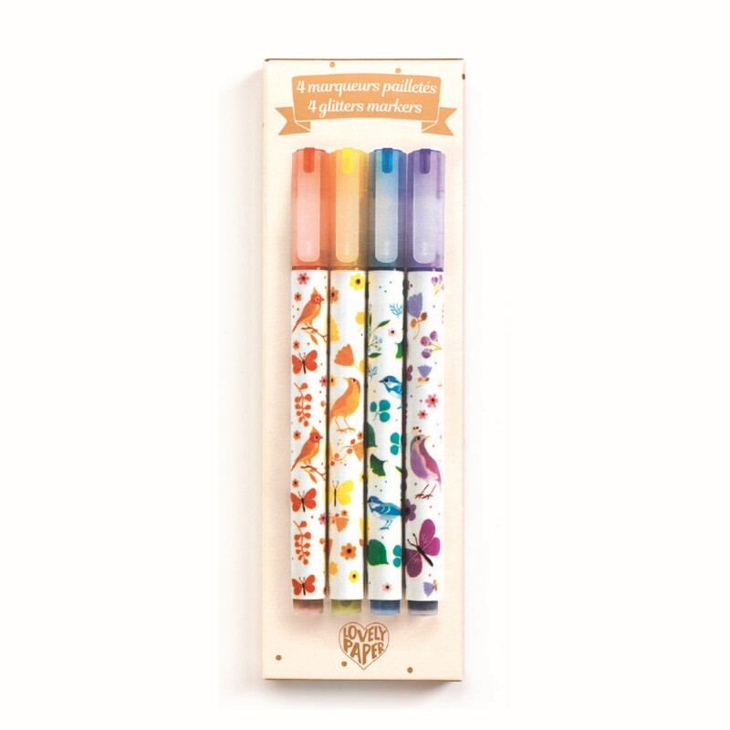 4 GLITTER MARKERS - Schreibstifte ELODIE von DJECO