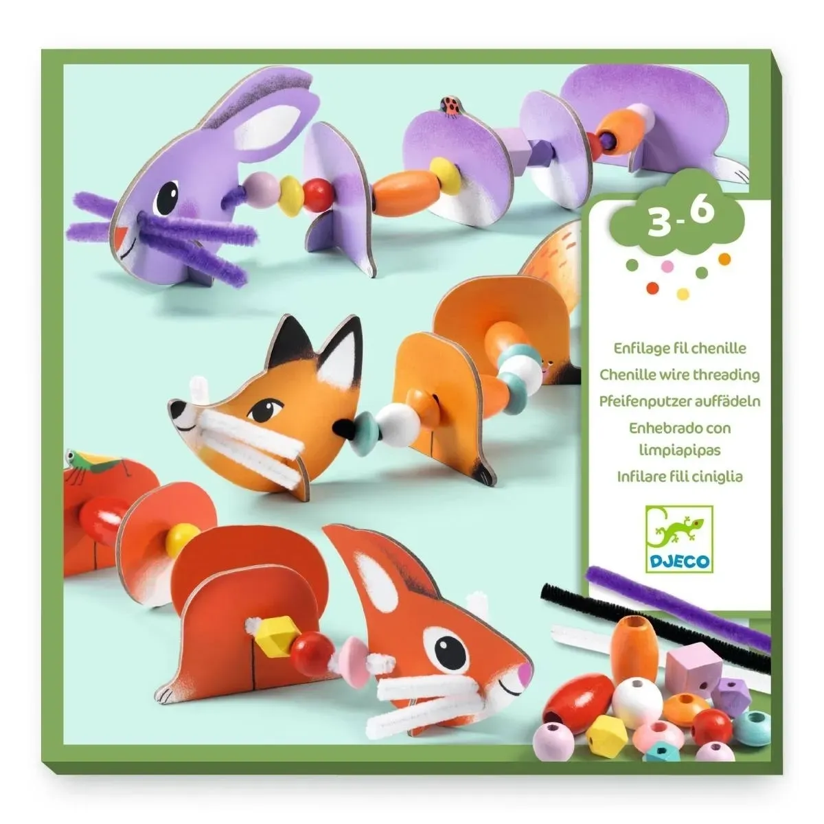 Kreativ-Set FÄDELN - SÜSSE TIERCHEN von DJECO Kreativ-Set FÄDELN - SÜSSE TIERCHEN von DJECO