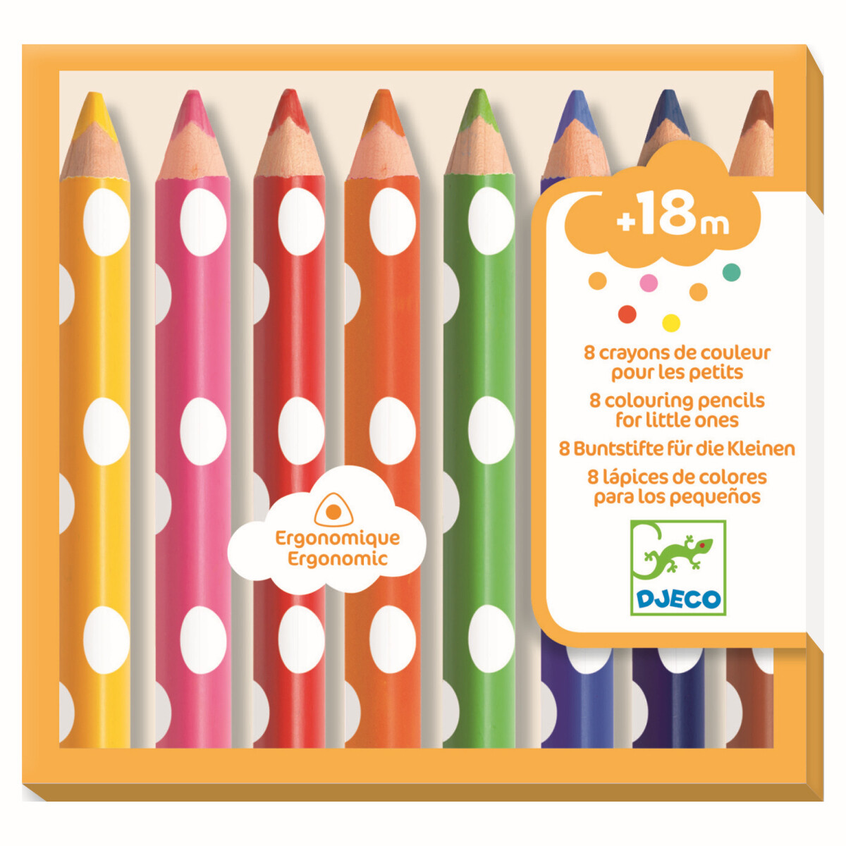 8 dicke Buntstifte von DJECO 8 dicke Buntstifte von DJECO