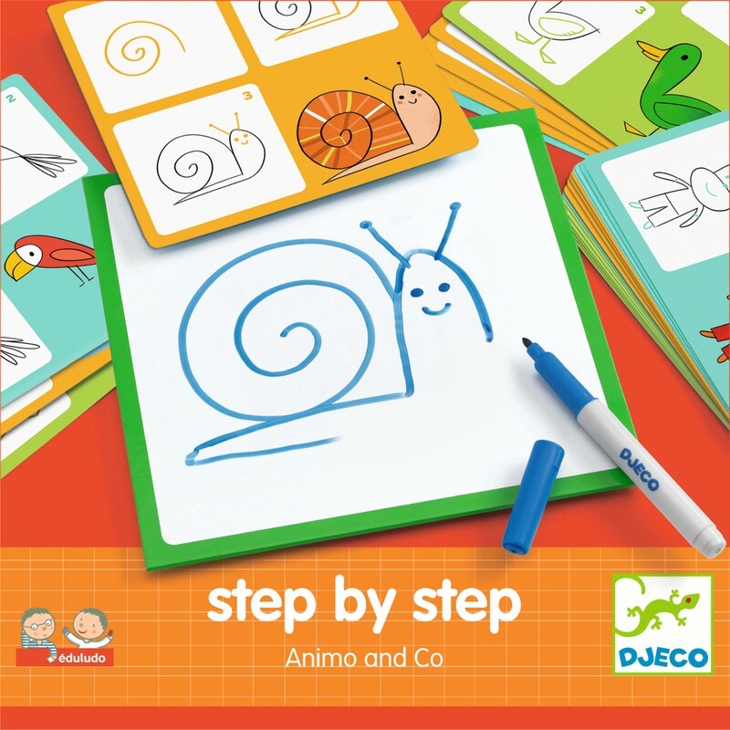 Lernspiel - STEP BY STEP - TIERE UND CO - EDULUDO von Djeco