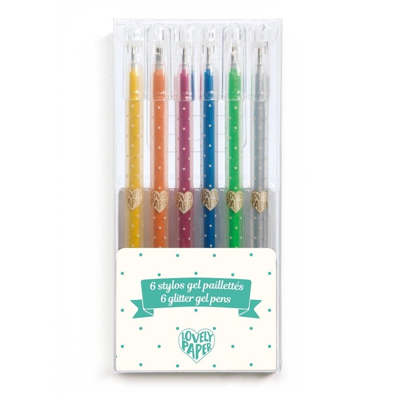 6 GLITTER GELSTIFTE  von DJECO