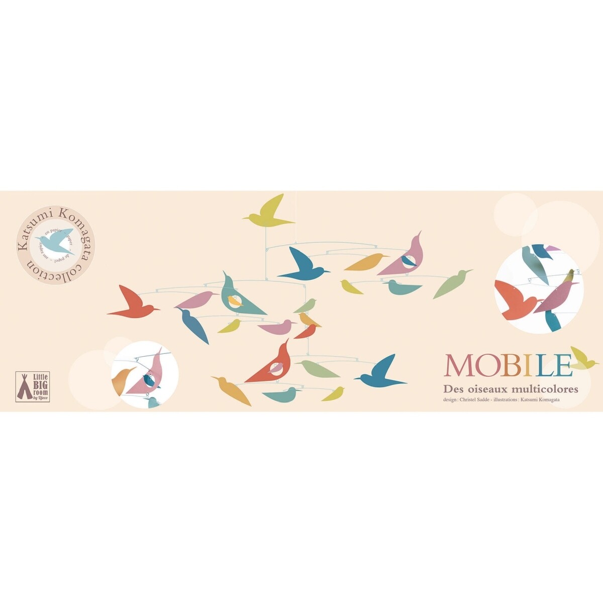 Grand Mobile aus FSC Papier - BUNTE VÖGEL Grand Mobile aus FSC Papier - BUNTE VÖGEL