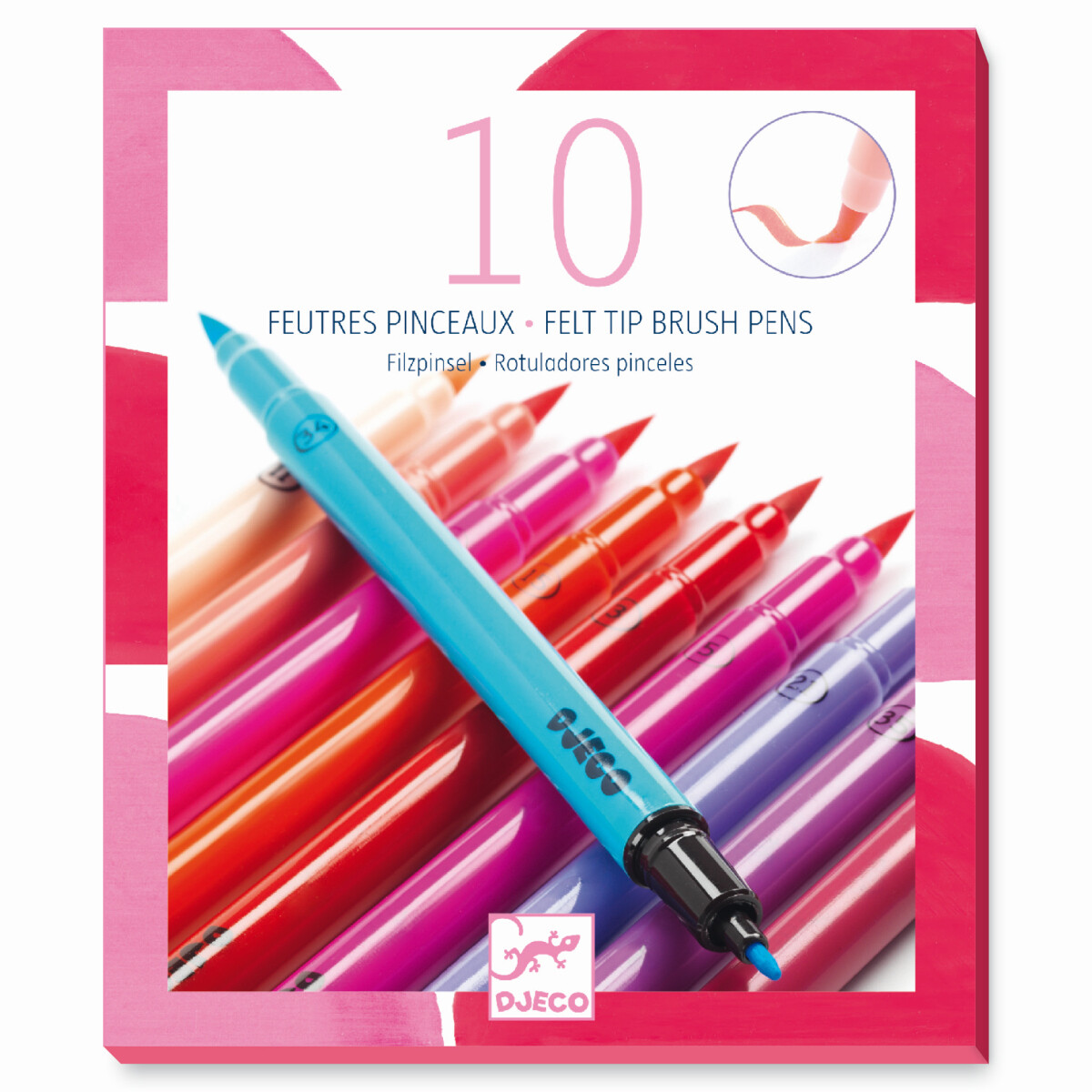 10 Filzstifte - "Rosa" von Djeco