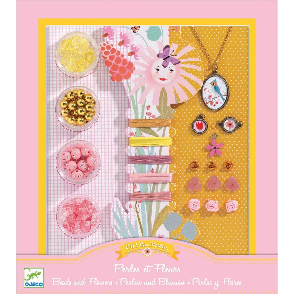 Schmuck basteln - PERLEN UND BLUMEN von DJECO Schmuck basteln - PERLEN UND BLUMEN von DJECO