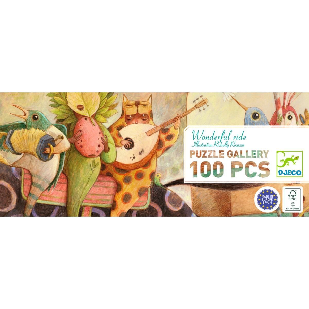 Puzzle Gallery 100 Teile - WONDERFUL RIDE von DJECO